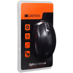 Optical wired mice, 3 buttons, DPI 1000, Black